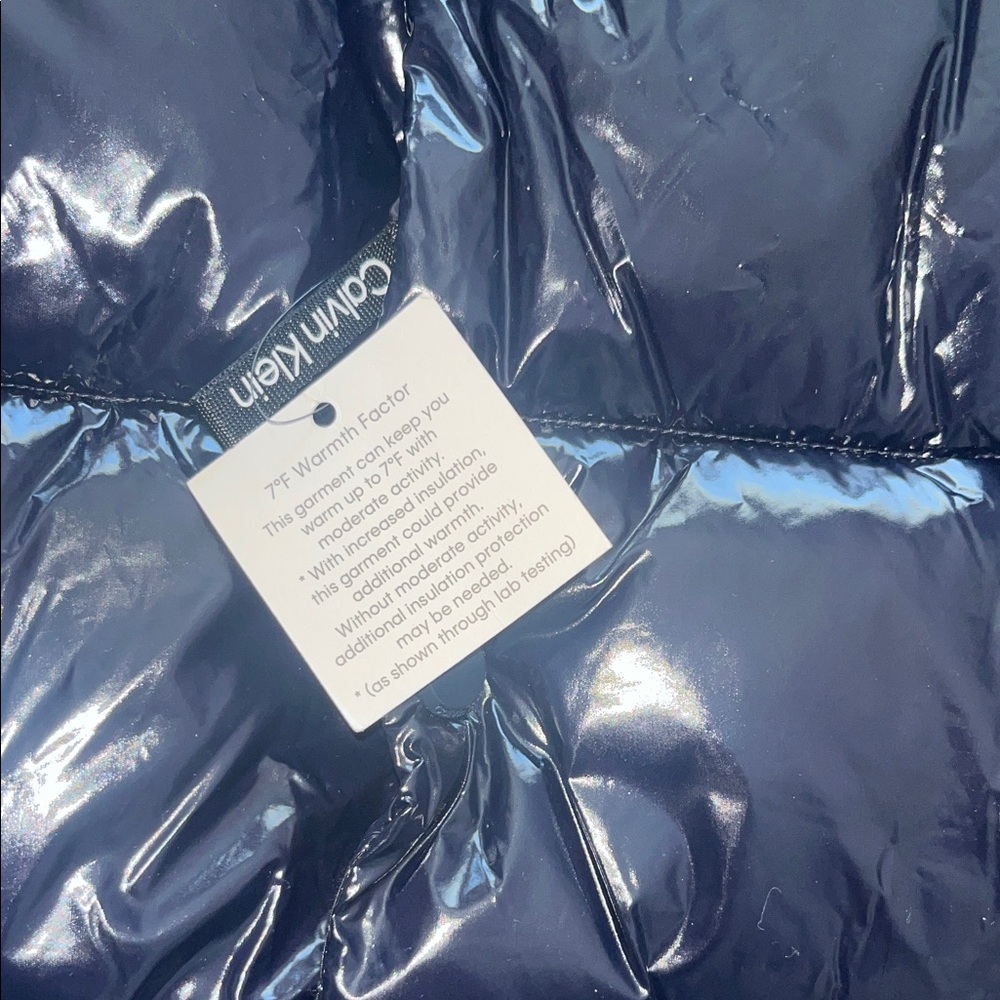 Calvin Klein Men’s Shiny Navy Blue Puffer Jacket - Picture 5 of 12